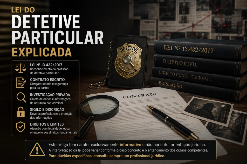 Lei do Detetive Particular Explicada: Entenda o Reconhecimento Legal da Profissão no Brasil 10 Lei do Detetive Particular